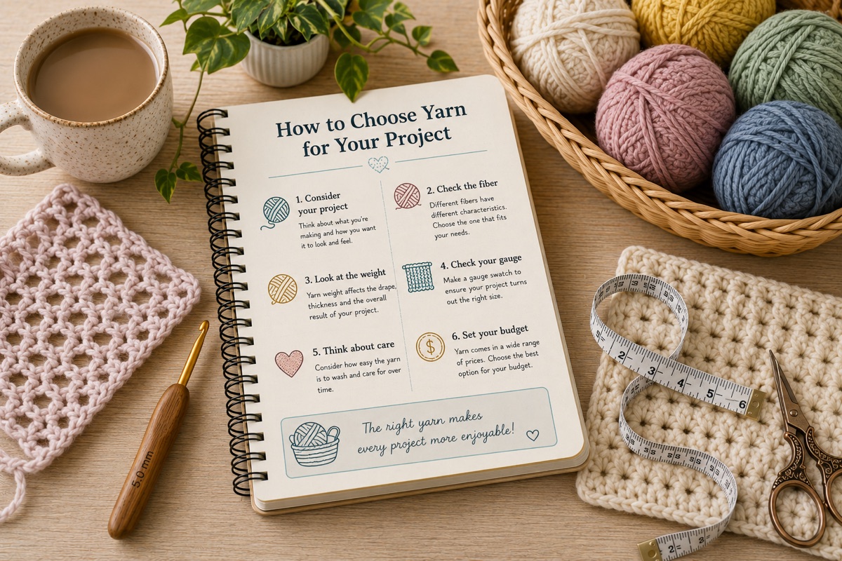 Carnet, laine et échantillons au crochet pour Comment remplacer une laine sans compromettre votre projet
